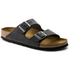 Men's Birkenstock Arizona Oiled Leather Sandal - Black - BLACK