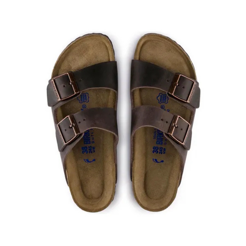 Men's Birkenstock Arizona Soft Footbed Oiled Leather Sandal - Habana - HABANA