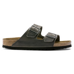 Men's Birkenstock Arizona Soft Footbed Oiled Leather Sandal - Iron - IRON