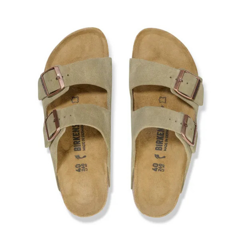Men's Birkenstock Arizona Suede Leather Sandal - Taupe - TAUPE