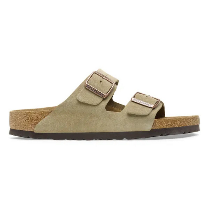 Men's Birkenstock Arizona Suede Leather Sandal - Taupe - TAUPE
