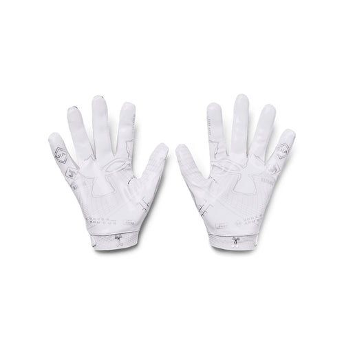 Men's Blur Football Gloves - 100 - WHITE/BLACK