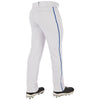 Men's Champro Triple Crown 2.0 Braid Open Bottom Baseball Pant - WHI/ROYA