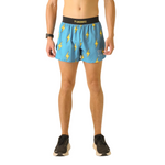 Men's ChicknLegs Blue Bolts 4" Half Split Running Shorts