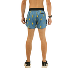 Men's ChicknLegs Blue Bolts 4" Half Split Running Shorts