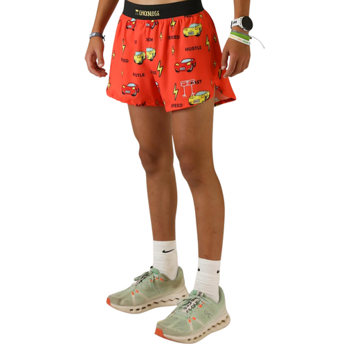 Men's ChicknLegs Cars 4" Half Split Running Shorts