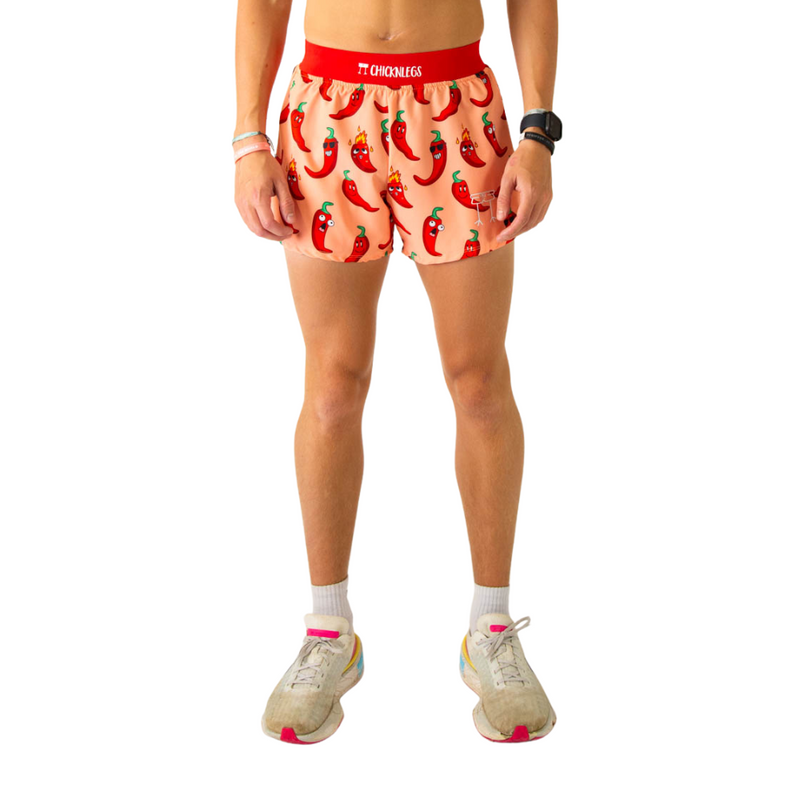Men's ChicknLegs Chili Peppers 4" Half Split Running Shorts