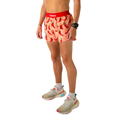 Men's ChicknLegs Chili Peppers 4" Half Split Running Shorts