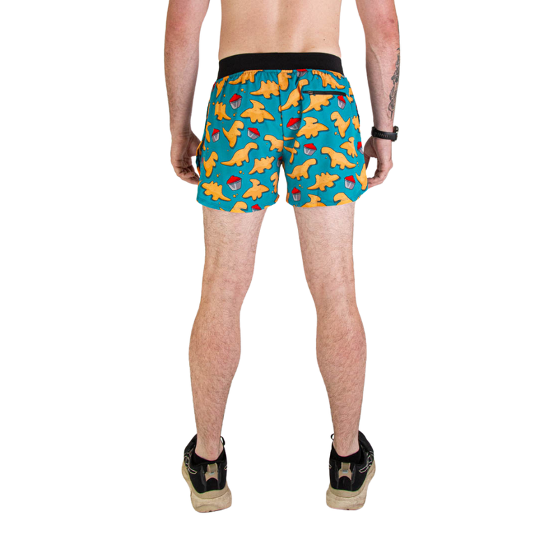 Men's ChicknLegs Dino-Sore 4" Half Split Running Shorts