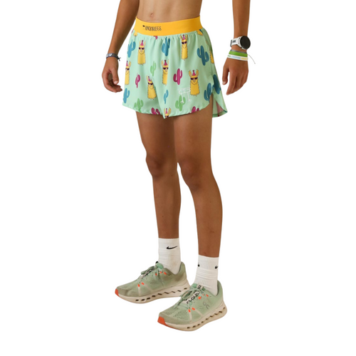 Men's ChicknLegs Lama 4" Half Split Shorts - GREEN