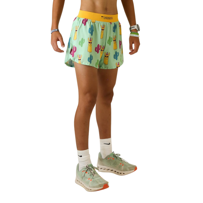 Men's ChicknLegs Lama 4" Half Split Shorts - GREEN