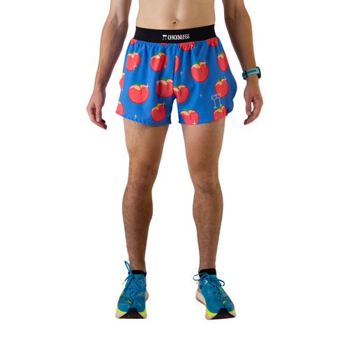 Men's ChicknLegs Peaches 4" Half Split Running Shorts - PEACHES