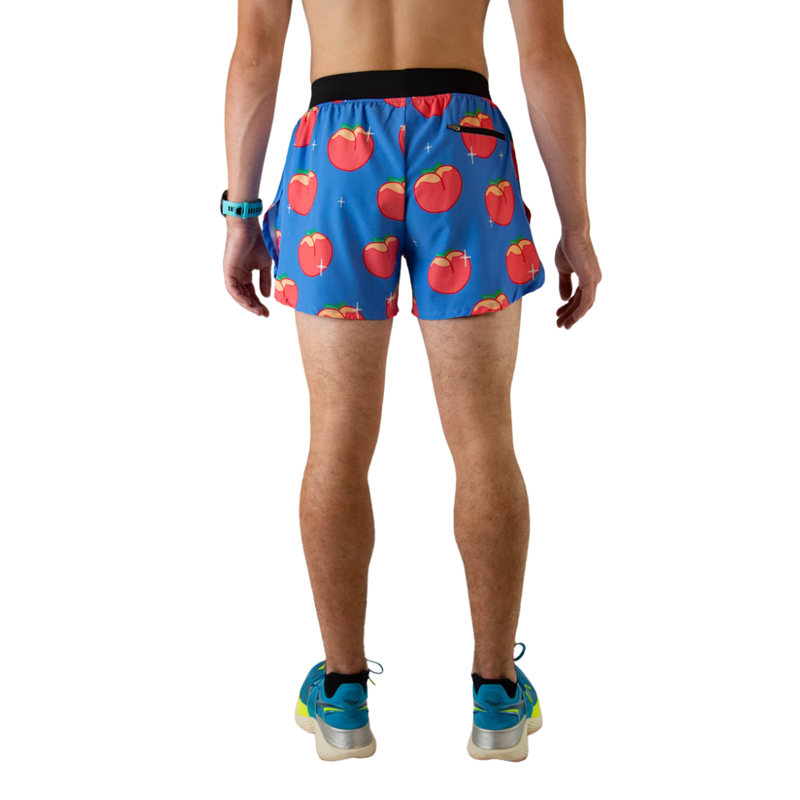 Men's ChicknLegs Peaches 4" Half Split Running Shorts - PEACHES