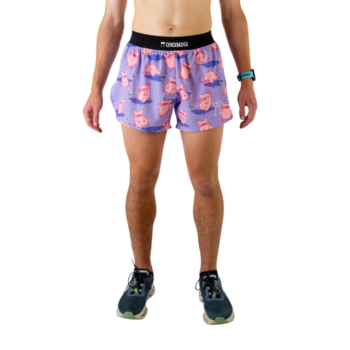 Men's ChicknLegs Pigs 4" Half Split Running Shorts - PIGS