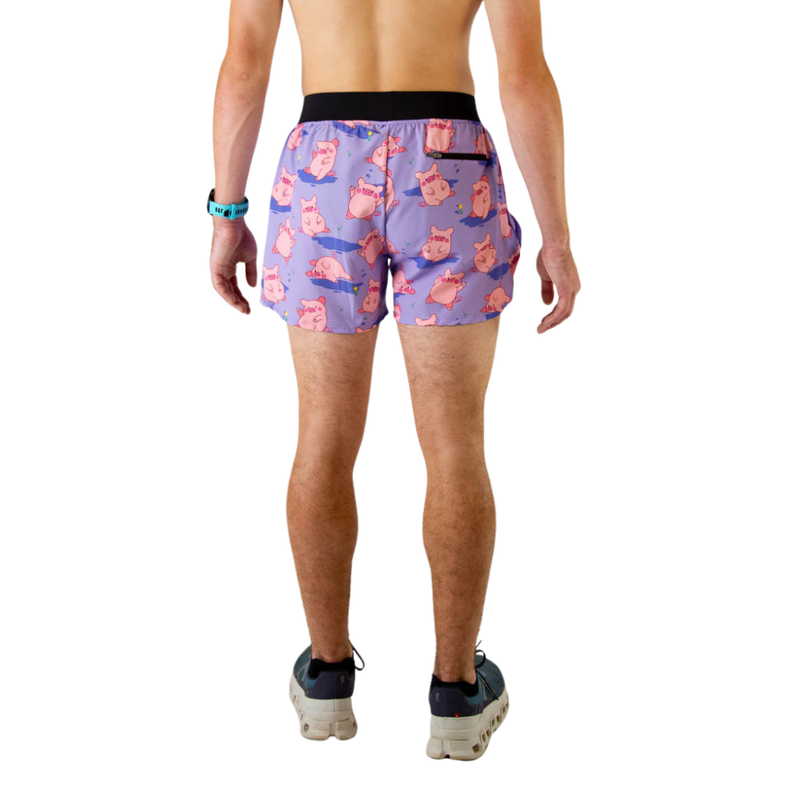 Men's ChicknLegs Pigs 4" Half Split Running Shorts - PIGS