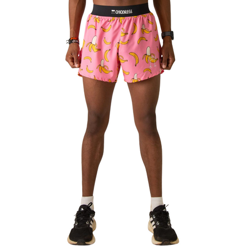 Men's ChicknLegs Pink Bananas 4" Half Split Running Shorts