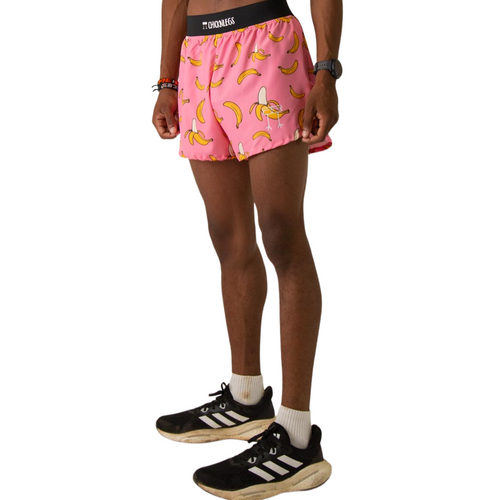 Men's ChicknLegs Pink Bananas 4" Half Split Running Shorts