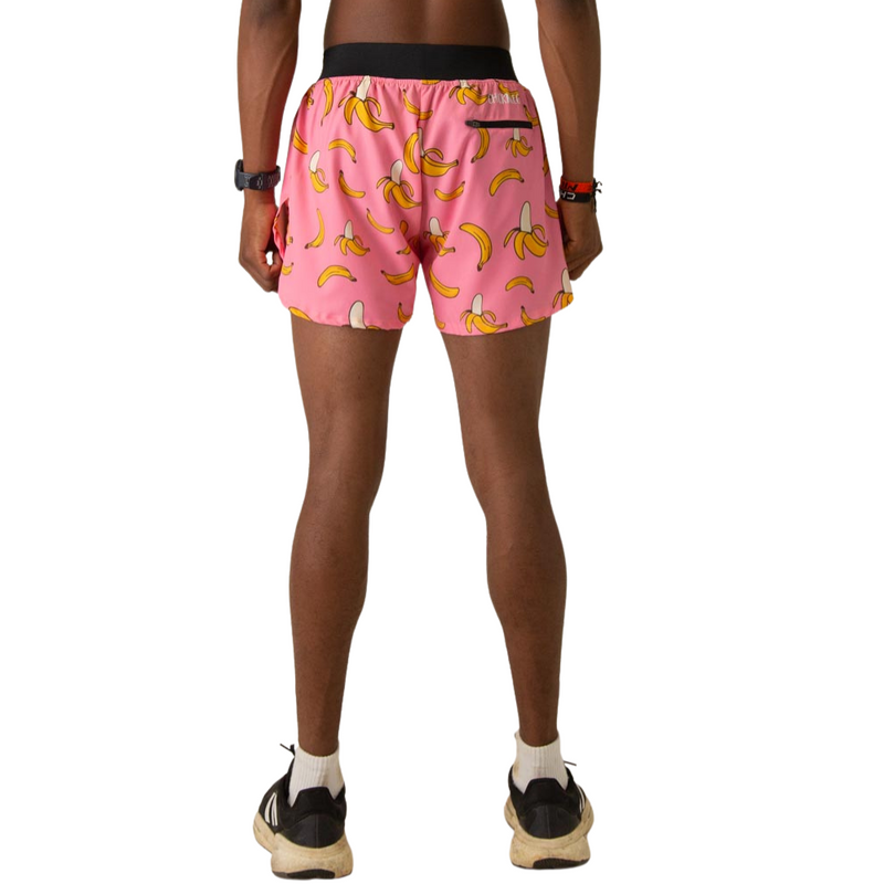 Men's ChicknLegs Pink Bananas 4" Half Split Running Shorts
