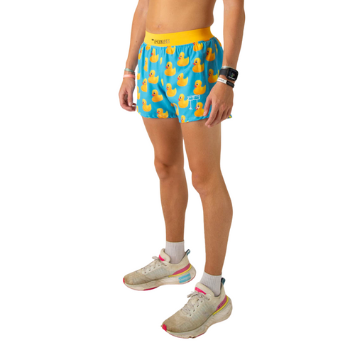 Men's ChicknLegs Rubber Ducky 4" Half Split Running Shorts
