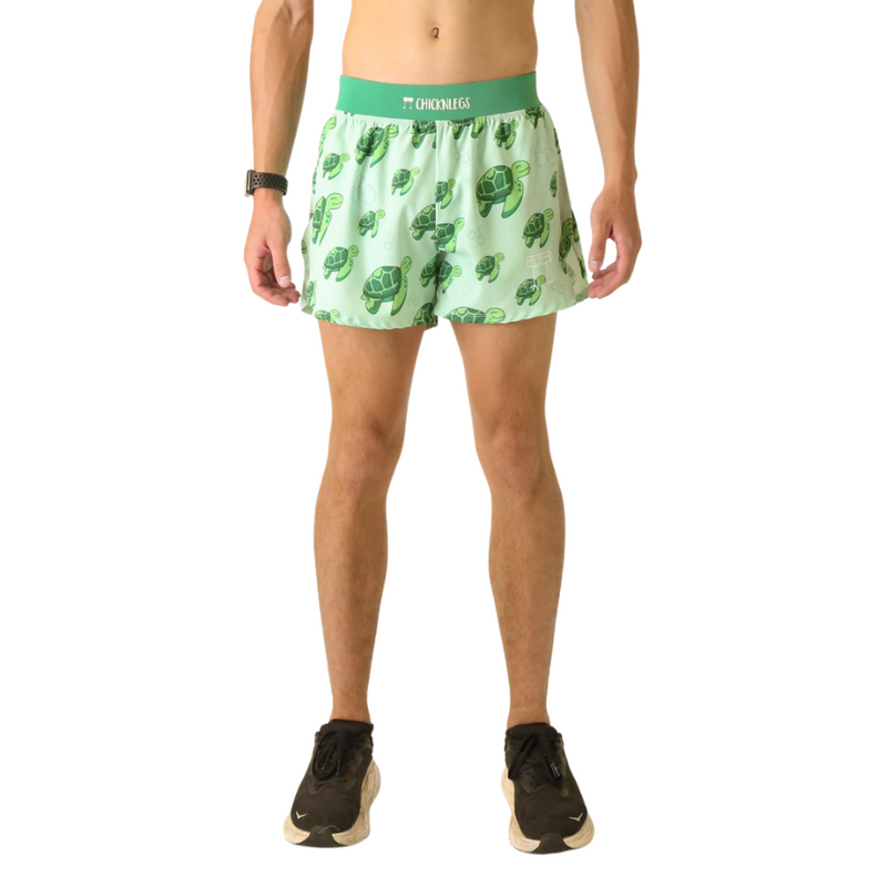 Men's ChicknLegs Sea Turtles 4" Half Split Running Shorts