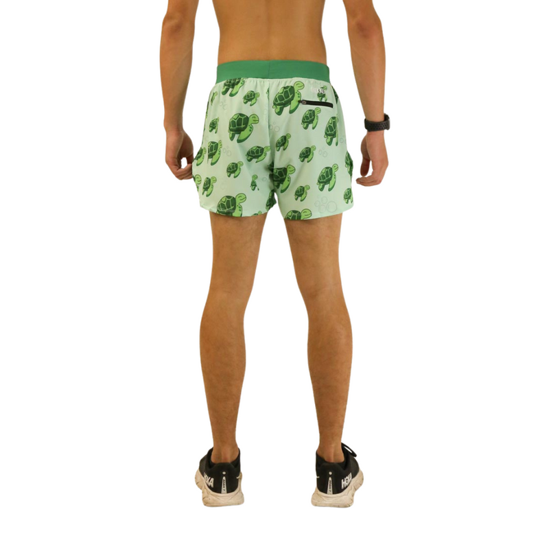 Men's ChicknLegs Sea Turtles 4" Half Split Running Shorts