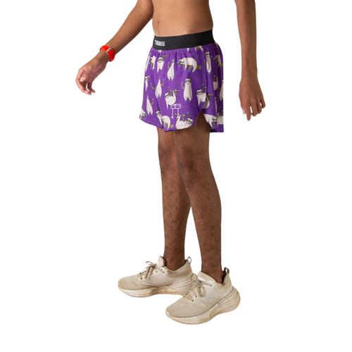 Men's ChicknLegs Sloth 4" Half Split Running Shorts