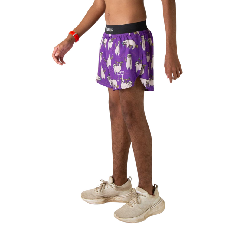 Men's ChicknLegs Sloth 4" Half Split Running Shorts