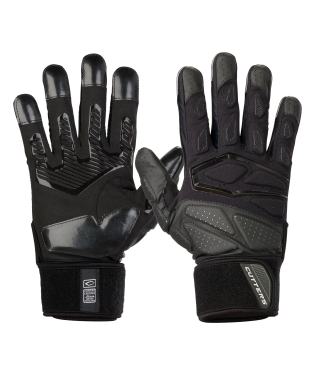 Men's Cutters Force 5.0 Lineman Football Gloves - 00001BLK