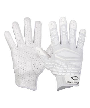 Men's Cutters Gamer 5.0 Football Receivers Gloves - 90002WHT