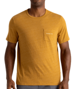 Men's Free Fly Salt And Sun T-Shirt - 036OCHRE