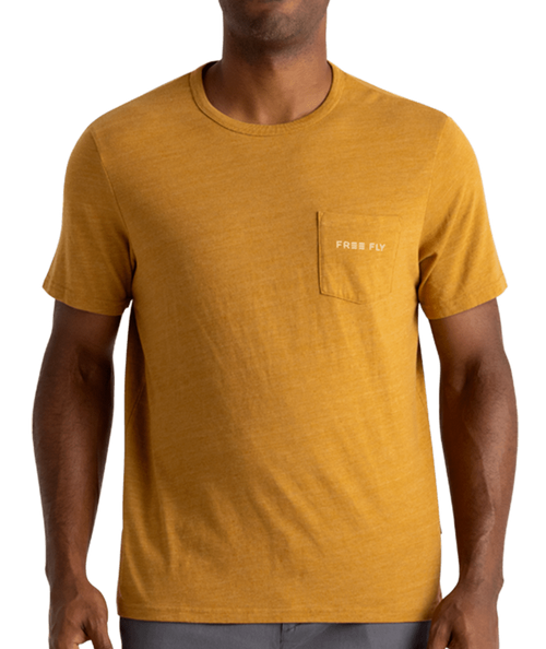 Men's Free Fly Salt And Sun T-Shirt - 036OCHRE