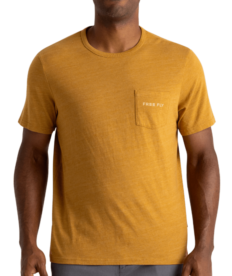 Men's Free Fly Salt And Sun T-Shirt - 036OCHRE