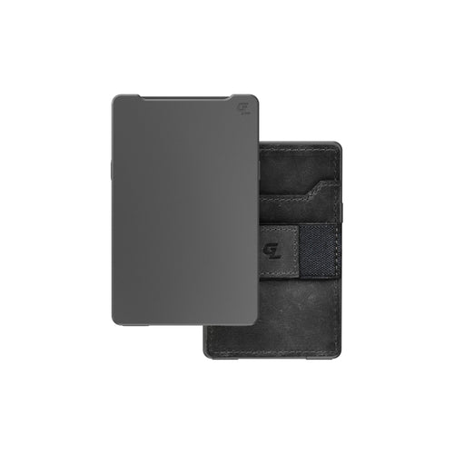 Men's Groove Life Wallet GO Gunmetal with Black Leather Sleeve - BLACK