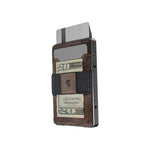 Men's Groove Life Wallet GO Gunmetal with Brown Leather Sleeve - BROWN