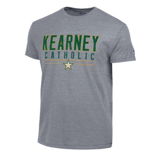 Men's Kearney Catholic Stars Tri-Blend Straight Arrow T-Shirt - 948GUN