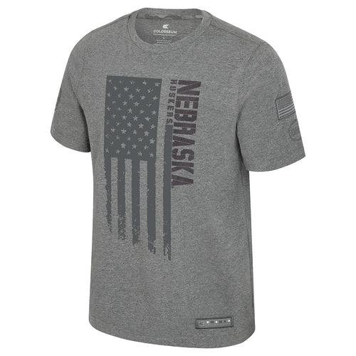 Men's Nebraska Huskers Active Duty T-Shirt - GREY