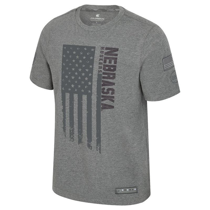 Men's Nebraska Huskers Active Duty T-Shirt - GREY