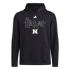 Men's Nebraska Huskers Adidas Blackout Fleece Hoodie - BLACK