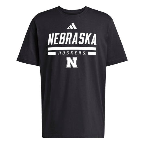 Men's Nebraska Huskers Adidas Blackout T-Shirt - BLACK