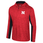 Men's Nebraska Huskers Always Sunny 1/4 Zip Hood - RED/BLACK