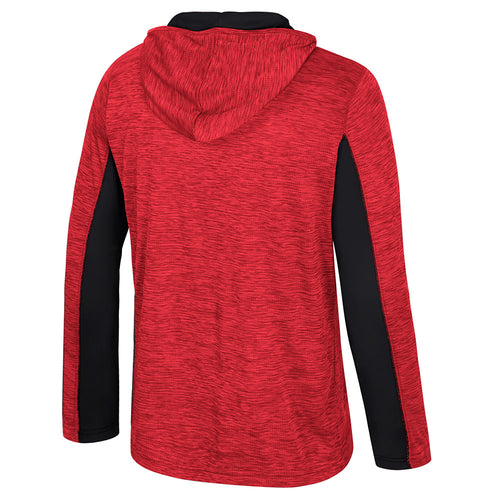Men's Nebraska Huskers Always Sunny 1/4 Zip Hood - RED/BLACK