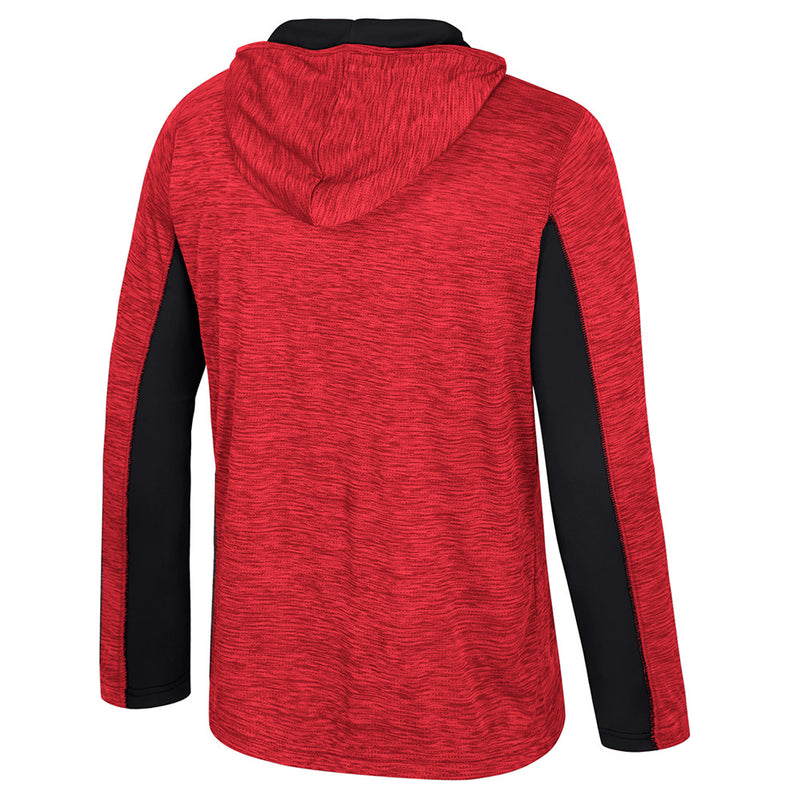 Men's Nebraska Huskers Always Sunny 1/4 Zip Hood - RED/BLACK