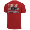 Men's Nebraska Huskers Arch Script Football T-Shirt - RED