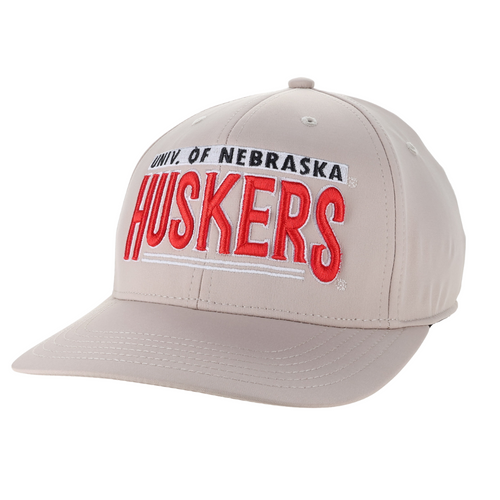 Men's Nebraska Huskers Back Nine Adjustable Hat - STONE