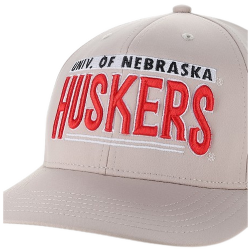 Men's Nebraska Huskers Back Nine Adjustable Hat - STONE