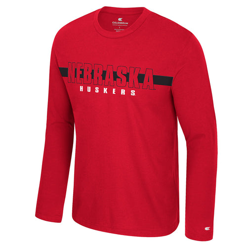 Men's Nebraska Huskers Bar Longsleeve - RED