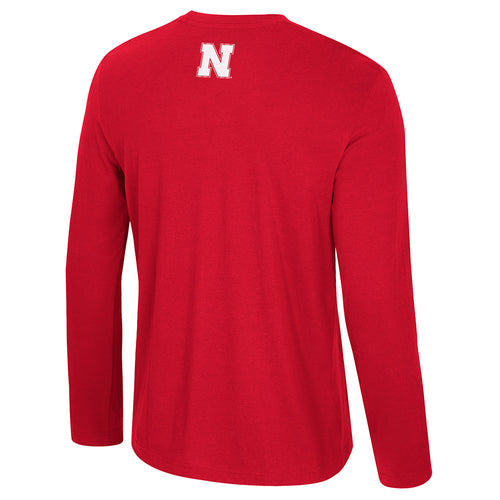 Men's Nebraska Huskers Bar Longsleeve - RED