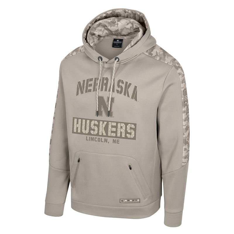 Men's Nebraska Huskers Battalion Hoodie - DUNE
