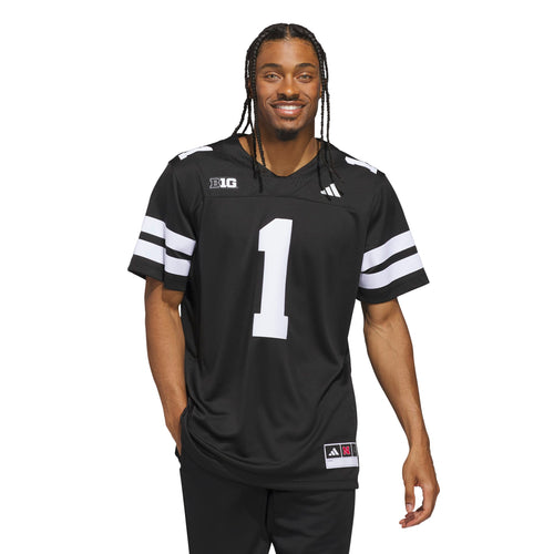 Men's Nebraska Huskers Blackout Jersey - BLACK