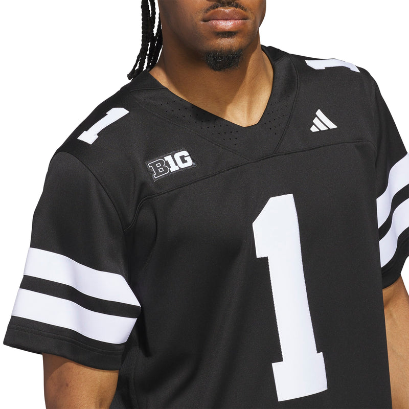 Men's Nebraska Huskers Blackout Jersey - BLACK